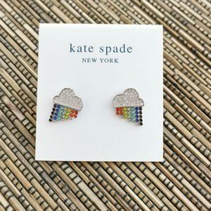 Kate Spade Into The Sky Rainbow Stud Earrings Silver